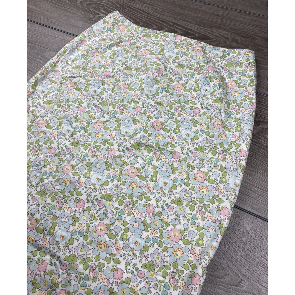 Rebecca Taylor Women's Floral Patterned Tie Skort‎ White Pink Green Size 10